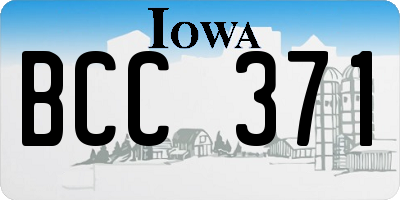 IA license plate BCC371
