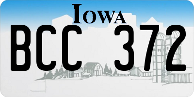 IA license plate BCC372