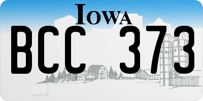 IA license plate BCC373