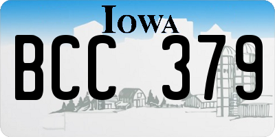 IA license plate BCC379