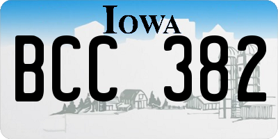 IA license plate BCC382