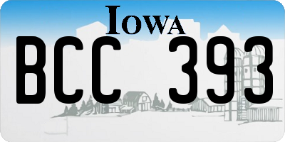 IA license plate BCC393