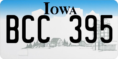 IA license plate BCC395