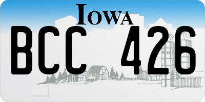 IA license plate BCC426