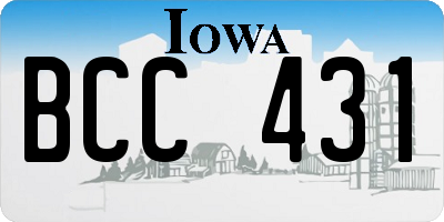 IA license plate BCC431
