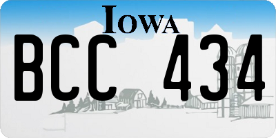 IA license plate BCC434