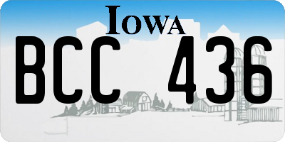 IA license plate BCC436