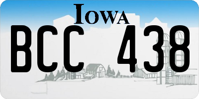 IA license plate BCC438