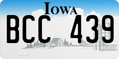 IA license plate BCC439