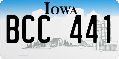 IA license plate BCC441