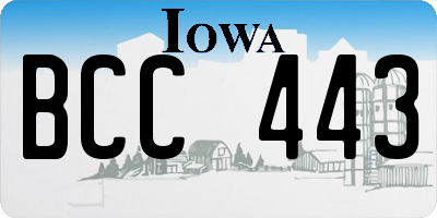 IA license plate BCC443