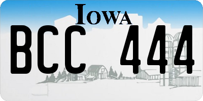 IA license plate BCC444