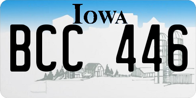 IA license plate BCC446