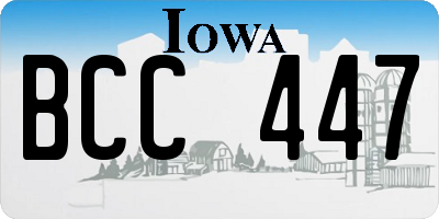 IA license plate BCC447