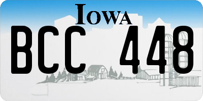 IA license plate BCC448