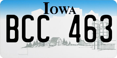 IA license plate BCC463