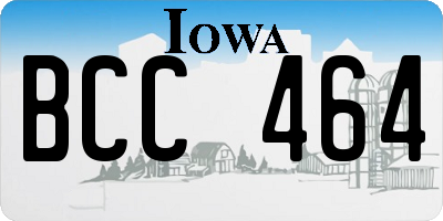 IA license plate BCC464