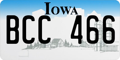 IA license plate BCC466