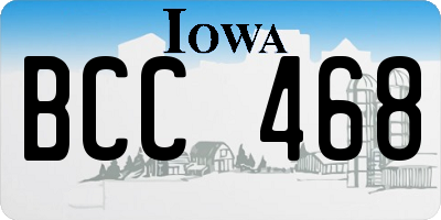IA license plate BCC468
