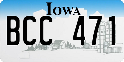 IA license plate BCC471