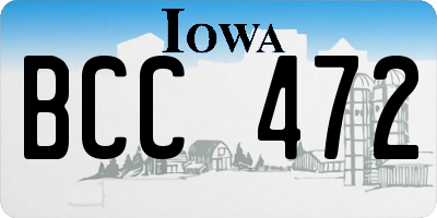 IA license plate BCC472