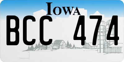 IA license plate BCC474