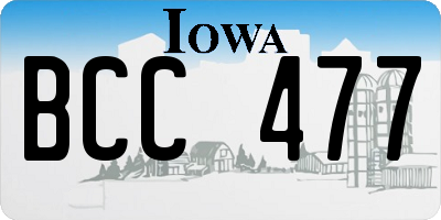 IA license plate BCC477