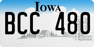 IA license plate BCC480