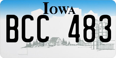 IA license plate BCC483