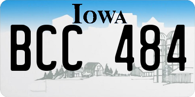 IA license plate BCC484
