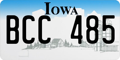 IA license plate BCC485