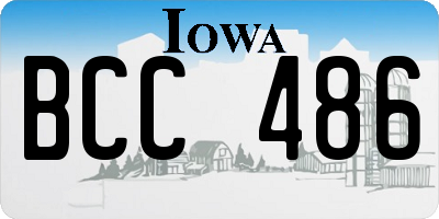 IA license plate BCC486