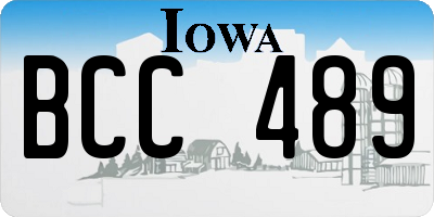 IA license plate BCC489