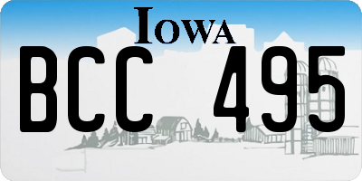 IA license plate BCC495