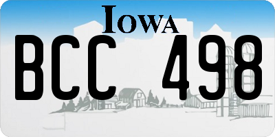 IA license plate BCC498