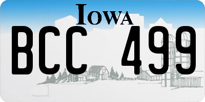 IA license plate BCC499