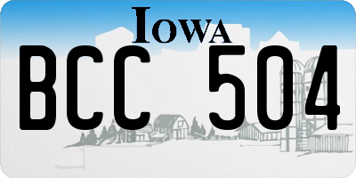 IA license plate BCC504
