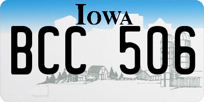 IA license plate BCC506