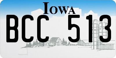 IA license plate BCC513