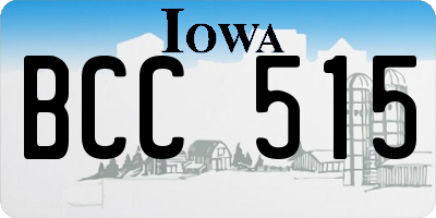 IA license plate BCC515