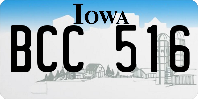 IA license plate BCC516