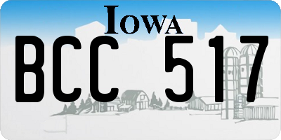IA license plate BCC517
