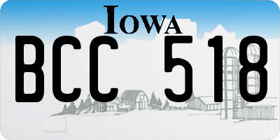 IA license plate BCC518