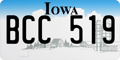 IA license plate BCC519