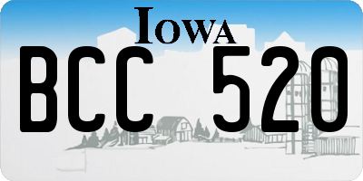 IA license plate BCC520