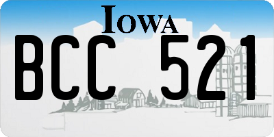 IA license plate BCC521