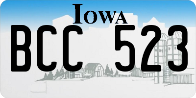 IA license plate BCC523