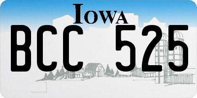 IA license plate BCC525