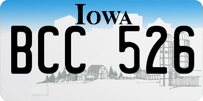 IA license plate BCC526