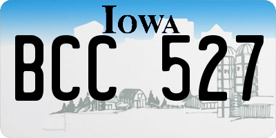 IA license plate BCC527